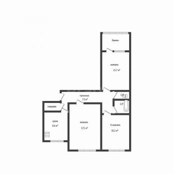 Продается 3-х комнатная квартира, 65,6 м²