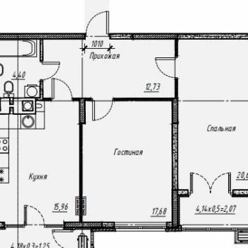 Продается 2-х комнатная квартира, 70,6 м²