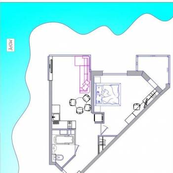 Сдается 1-комнатная квартира, 45 м²