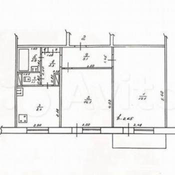 Сдается 2-х комнатная квартира, 53,1 м²