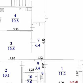 Продается 3-х комнатная квартира, 64 м²