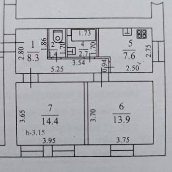 Продается 2-х комнатная квартира, 49 м²