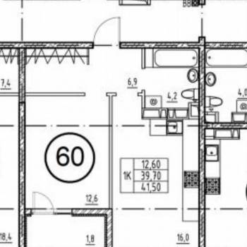 Продается 1-комнатная квартира, 40 м²