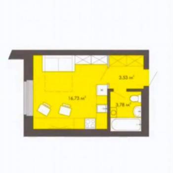 Продается 1-комнатная квартира, 24 м²