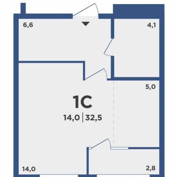 Продается 1-комнатная квартира, 29,3 м²