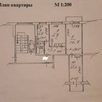 Продается 3-х комнатная квартира, 59 м²