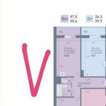 Сдается 1-комнатная квартира, 51 м²