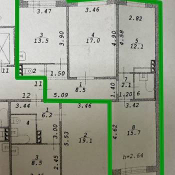 Продается 3-х комнатная квартира, 72,9 м²