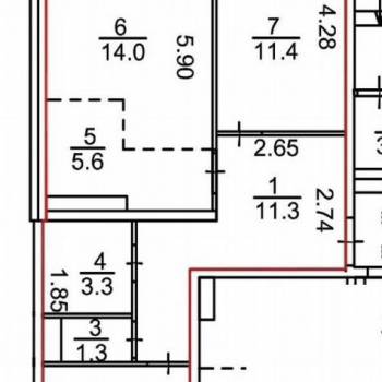 Продается 3-х комнатная квартира, 59,4 м²