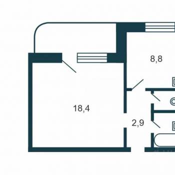 Сдается 1-комнатная квартира, 30,1 м²