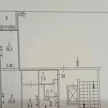 Продается 3-х комнатная квартира, 54 м²