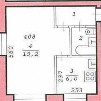Продается 1-комнатная квартира, 31,1 м²