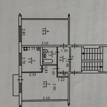 Продается 2-х комнатная квартира, 43,4 м²