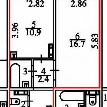 Продается 1-комнатная квартира, 41,4 м²