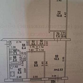 Продается 3-х комнатная квартира, 58 м²