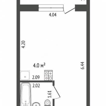 Продается 1-комнатная квартира, 27 м²