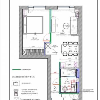 Продается 2-х комнатная квартира, 38 м²