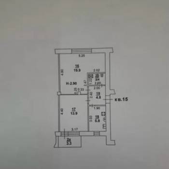 Продается 2-х комнатная квартира, 48 м²