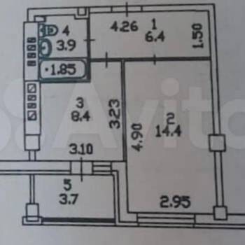 Продается 1-комнатная квартира, 37 м²