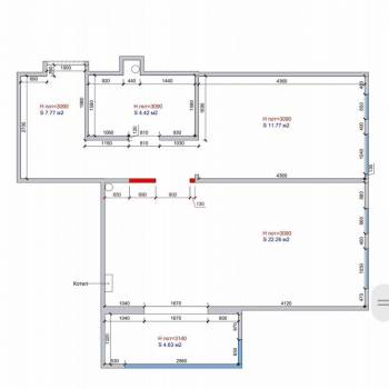 Продается 1-комнатная квартира, 46 м²