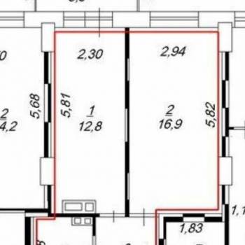 Продается 1-комнатная квартира, 40 м²