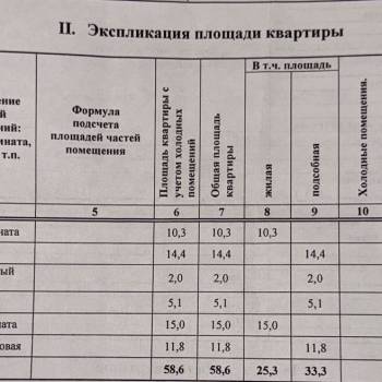 Продается 3-х комнатная квартира, 58,6 м²