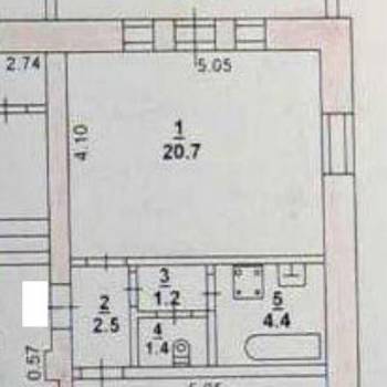 Продается 2-х комнатная квартира, 45,6 м²