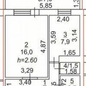 Продается 1-комнатная квартира, 40 м²