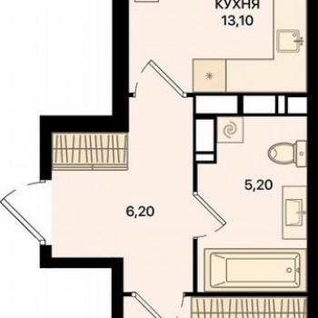 Продается 2-х комнатная квартира, 42,4 м²