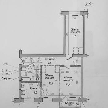 Продается 3-х комнатная квартира, 56,2 м²