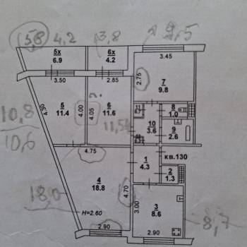 Продается Многокомнатная квартира, 84 м²