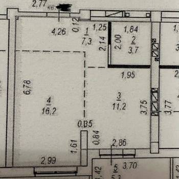 Продается 1-комнатная квартира, 41,1 м²