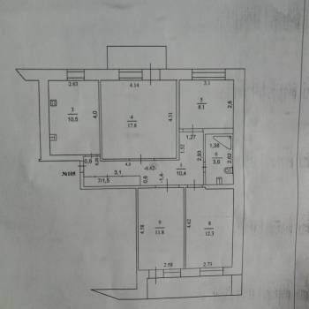 Продается Многокомнатная квартира, 80,4 м²