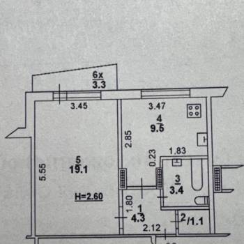 Продается 1-комнатная квартира, 37,4 м²