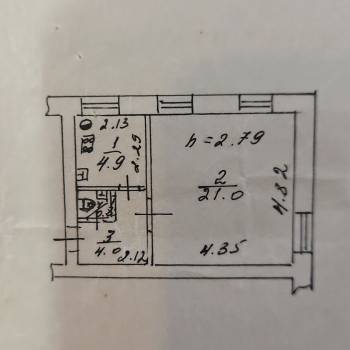 Продается 2-х комнатная квартира, 31 м²