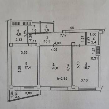 Продается 2-х комнатная квартира, 75 м²