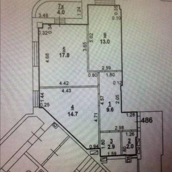 Сдается 2-х комнатная квартира, 64 м²