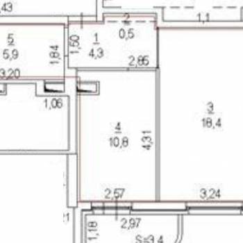 Продается 1-комнатная квартира, 45 м²