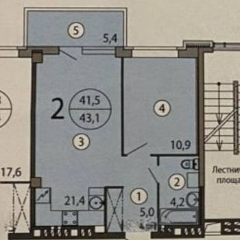 Продается 1-комнатная квартира, 47 м²