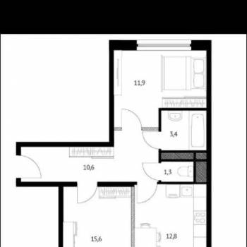 Продается 3-х комнатная квартира, 58 м²