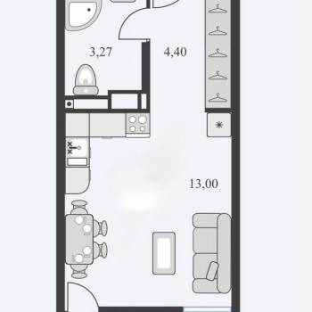 Продается 1-комнатная квартира, 24 м²