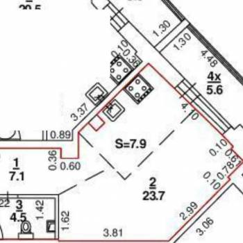 Продается 1-комнатная квартира, 35,5 м²