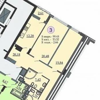 Продается 3-х комнатная квартира, 97 м²