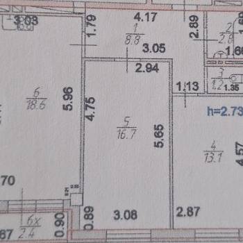 Продается 2-х комнатная квартира, 61,8 м²
