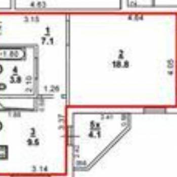 Продается 1-комнатная квартира, 38 м²