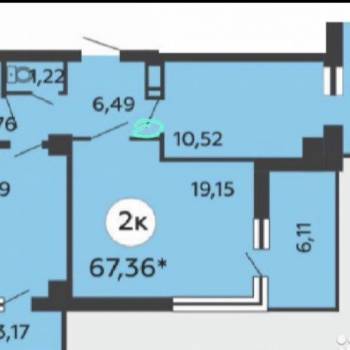 Продается 2-х комнатная квартира, 67 м²