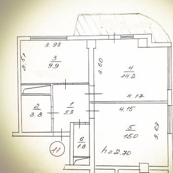 Продается 2-х комнатная квартира, 52 м²
