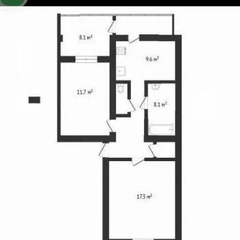 Продается 3-х комнатная квартира, 56,7 м²