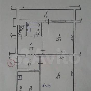 Сдается 2-х комнатная квартира, 56,6 м²