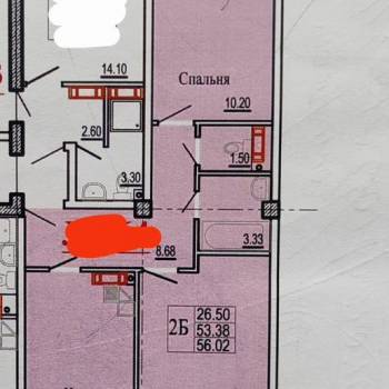 Продается 2-х комнатная квартира, 56 м²